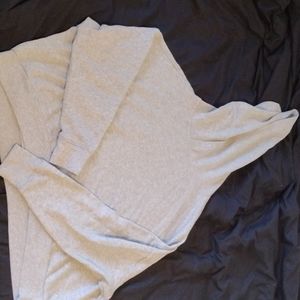 Gray cropped hoodie.